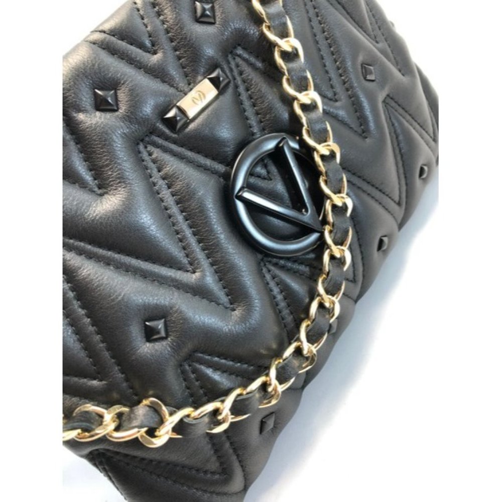 Mario Valentino Crossbody Vanille Black Leather Shoulder Bag - Picture 7 of 11